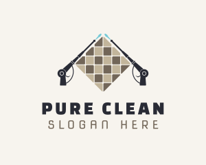 Tile Floor Pressure Wash logo design