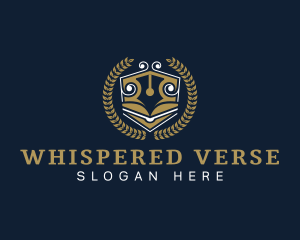 Poetry - Writing University Education logo design