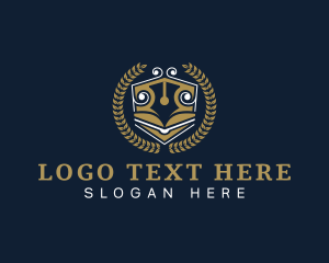 Bookstore - Writing University Education logo design