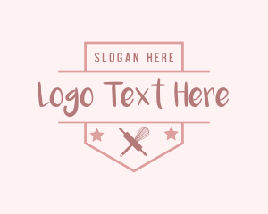 Blogger - Whisk Rolling Pin Chef logo design