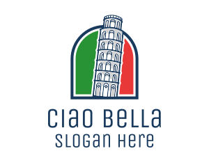 Italy Pisa Tower  logo design