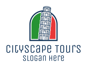 Sightseeing - Italy Pisa Tower logo design