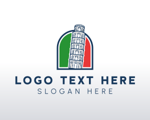 Building - Italy Pisa Tower logo design