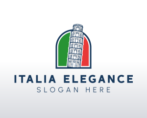 Italy Pisa Tower  logo design