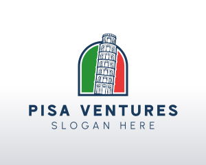 Pisa - Italy Pisa Tower logo design