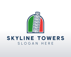 Italy Pisa Tower  logo design