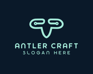 Antlers - Circuit Horns Antlers logo design
