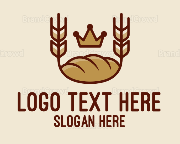 Wheat Bread Loaf Logo
