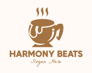 Cappuccino - Brown Hot Coffee logo design