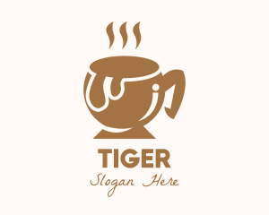 Latter - Brown Hot Coffee logo design
