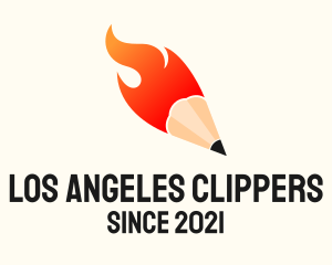 Drafting - Flaming Writing Pencil logo design