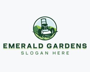 Grass Lawn Mower logo design