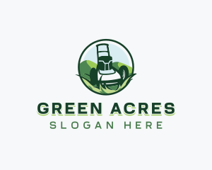 Grass Lawn Mower logo design