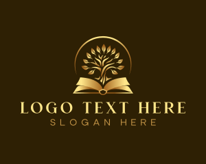 Bookstore - Luxury Book Tree logo design