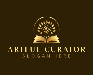 Luxury Book Tree logo design