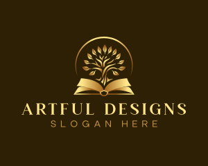 Luxury Book Tree logo design