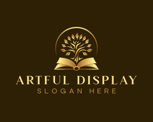 Luxury Book Tree logo design