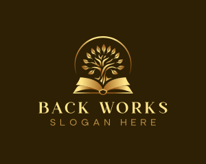 Luxury Book Tree logo design