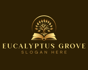 Luxury Book Tree logo design