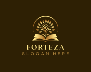 Luxury Book Tree logo design