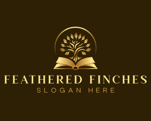 Luxury Book Tree logo design