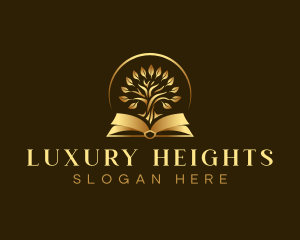 Luxury Book Tree logo design