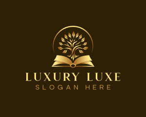 Luxury Book Tree logo design