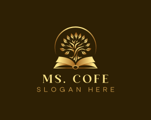 Luxury Book Tree logo design