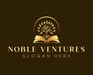 Luxury Book Tree logo design