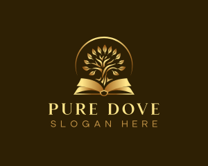 Luxury Book Tree logo design