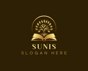 Luxury Book Tree logo design