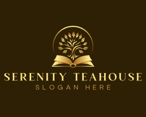 Luxury Book Tree logo design