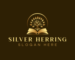 Luxury Book Tree logo design