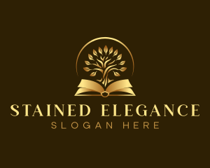 Luxury Book Tree logo design