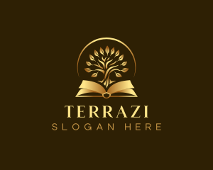 Luxury Book Tree logo design