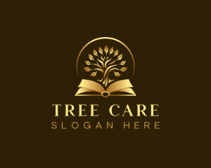 Luxury Book Tree logo design