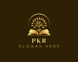 Luxury Book Tree logo design