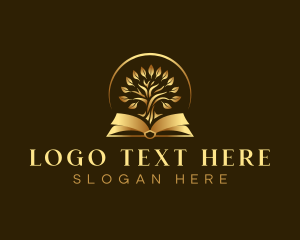 School - Luxury Book Tree logo design