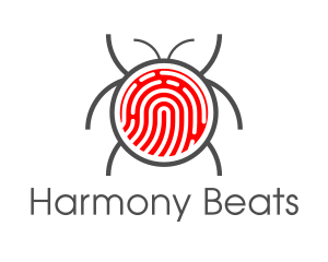 Insect - Red Fingerprint Bug logo design