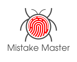 Red Fingerprint Bug logo design