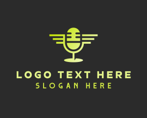 Streaming - Podcast Mic Sound logo design