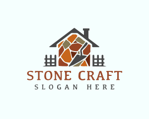 House Masonry Brick logo design