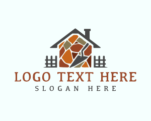 House Masonry Brick Logo