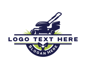 Grass - Lawn Mower Landscaping Equipment logo design