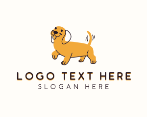 Pet Shop - Dachshund Pet Cartoon logo design