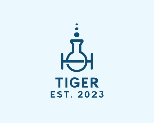 Blue - Blue Laboratory Letter H logo design