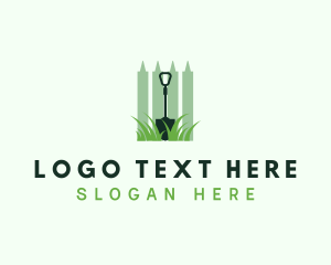 Shovel Lawn Fence Logo