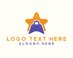 Item - Star Shopping Bag logo design