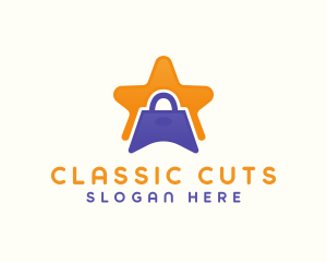 Star Shopping Bag logo design