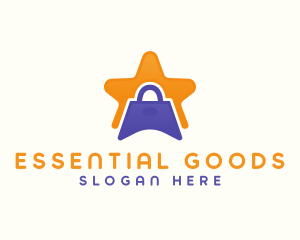 Item - Star Shopping Bag logo design